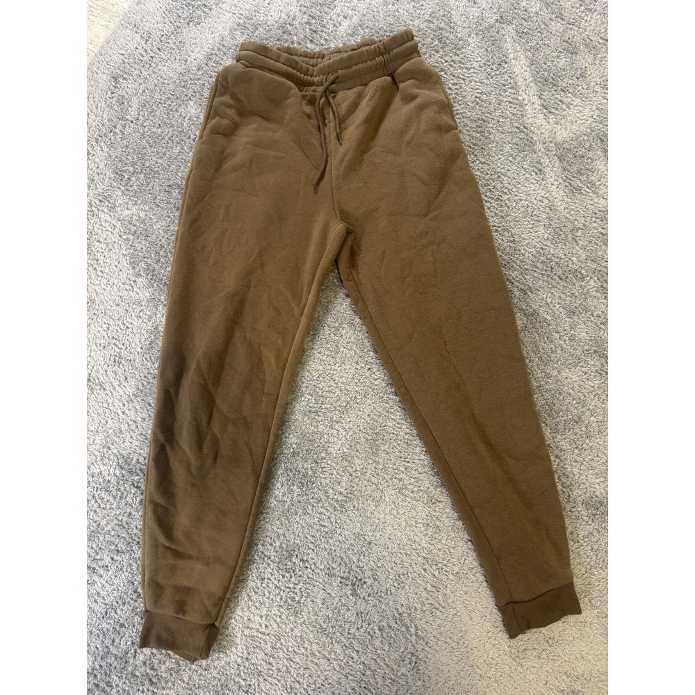 Better Together Womens STK9110 Jogger Pants L Brown Fleece Lined Loungewear